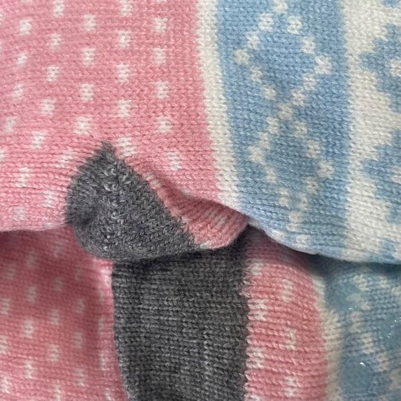 Treehouse Knits Socks Pink Blue Size 5-10 New Sherpa Lined Winter Lounge - Picture 4 of 6